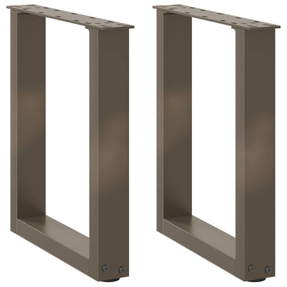 Salontafelpoten U-Vormig Staal Naturel 2 38 x (42-43) cm