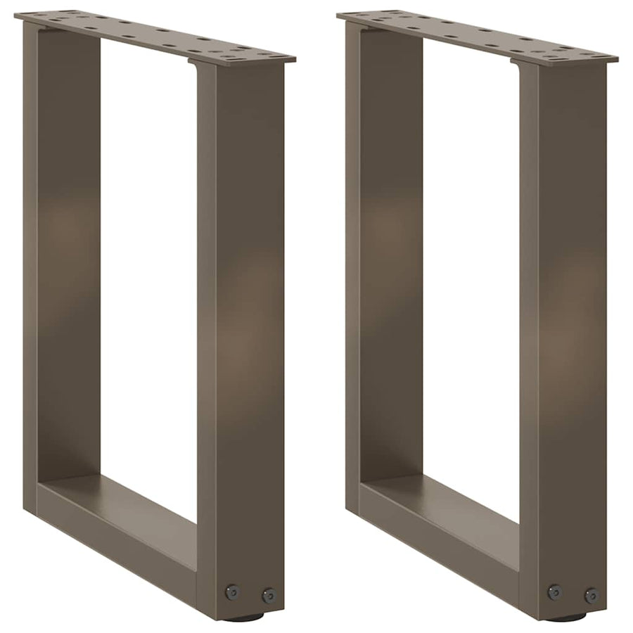 Salontafelpoten U-Vormig Staal Naturel 2 38 x (42-43) cm