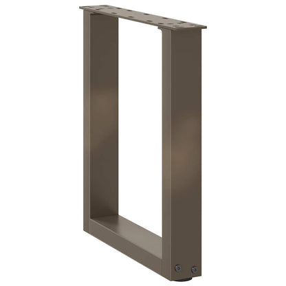 Salontafelpoten U-Vormig Staal Naturel 2 38 x (42-43) cm