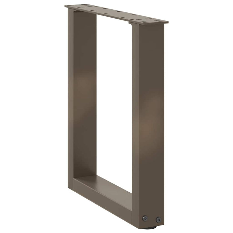 Salontafelpoten U-Vormig Staal Naturel 2 38 x (42-43) cm