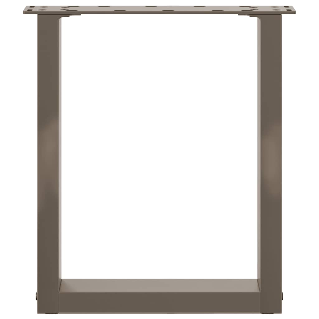 Salontafelpoten U-Vormig Staal Naturel 2 38 x (42-43) cm