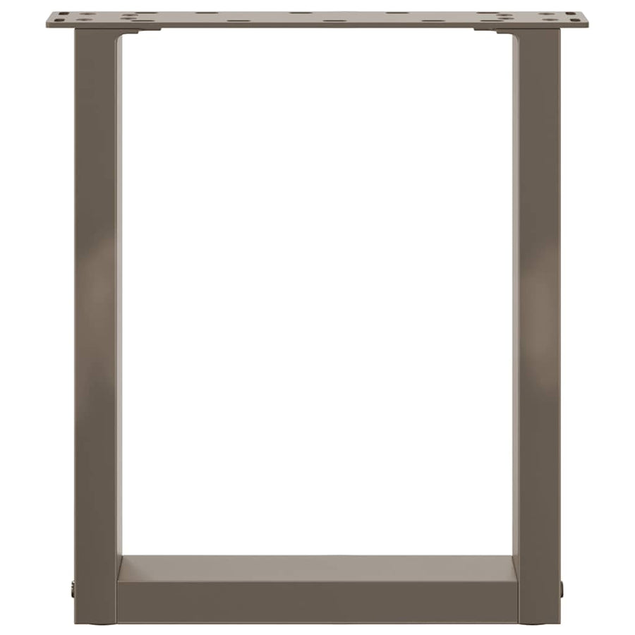 Salontafelpoten U-Vormig Staal Naturel 2 38 x (42-43) cm