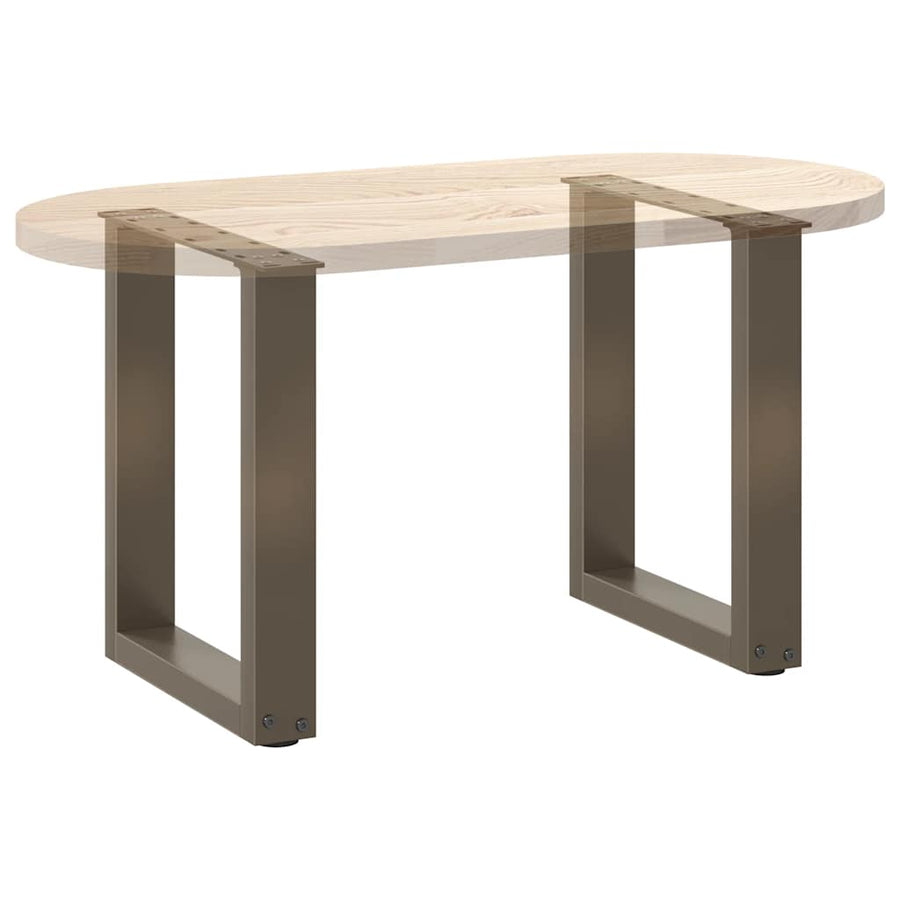 Salontafelpoten U-Vormig Staal Naturel 2 38 x (42-43) cm