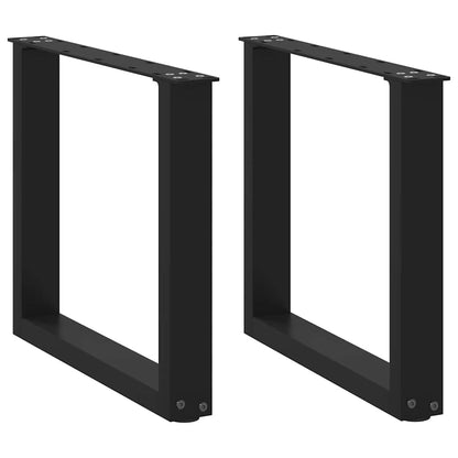 Salontafelpoten 2 st U-vormig 50x(42-43) cm staal zwart