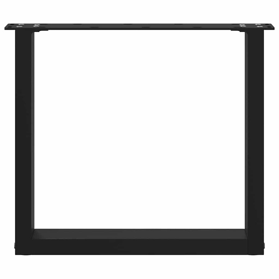 Salontafelpoten 2 st U-vormig 50x(42-43) cm staal zwart