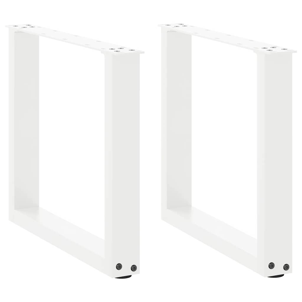Salontafelpoten U-Vormig Staal Wit 2 50 x (42-43) cm