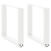 Coffee table legs 2 pcs U-shaped 50x(42-43) cm steel white