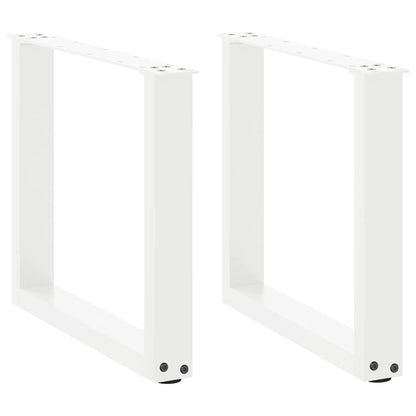 Salontafelpoten U-Vormig Staal Wit 2 50 x (42-43) cm