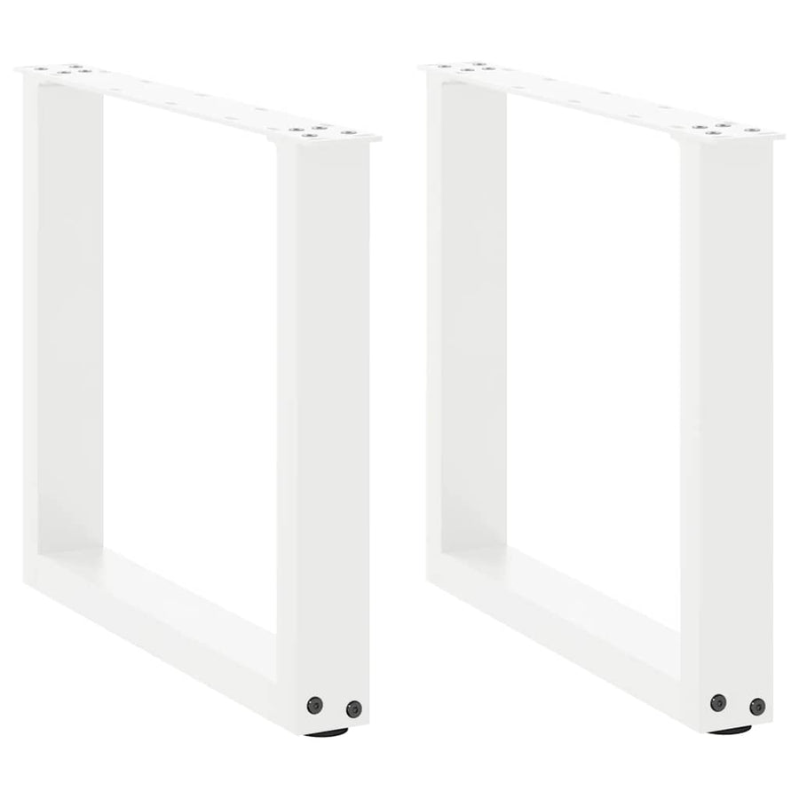 Salontafelpoten U-Vormig Staal Wit 2 50 x (42-43) cm