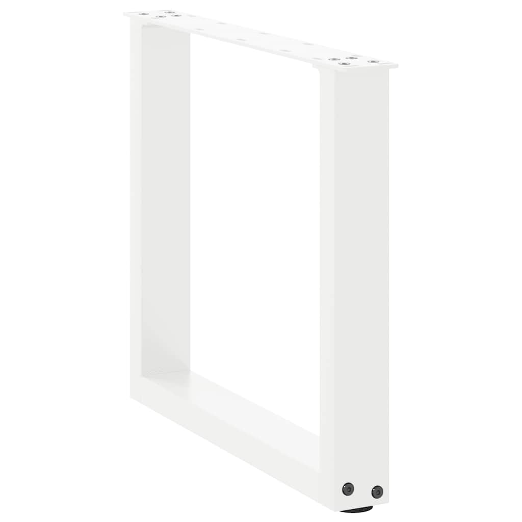 Salontafelpoten U-Vormig Staal Wit 2 50 x (42-43) cm