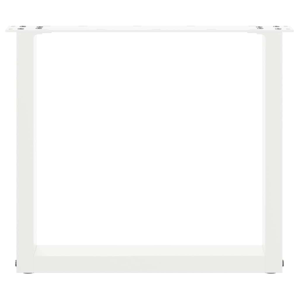 Salontafelpoten U-Vormig Staal Wit 2 50 x (42-43) cm
