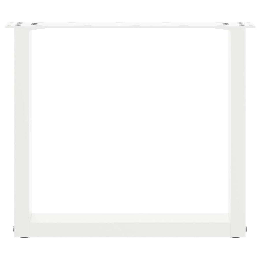 Salontafelpoten U-Vormig Staal Wit 2 50 x (42-43) cm