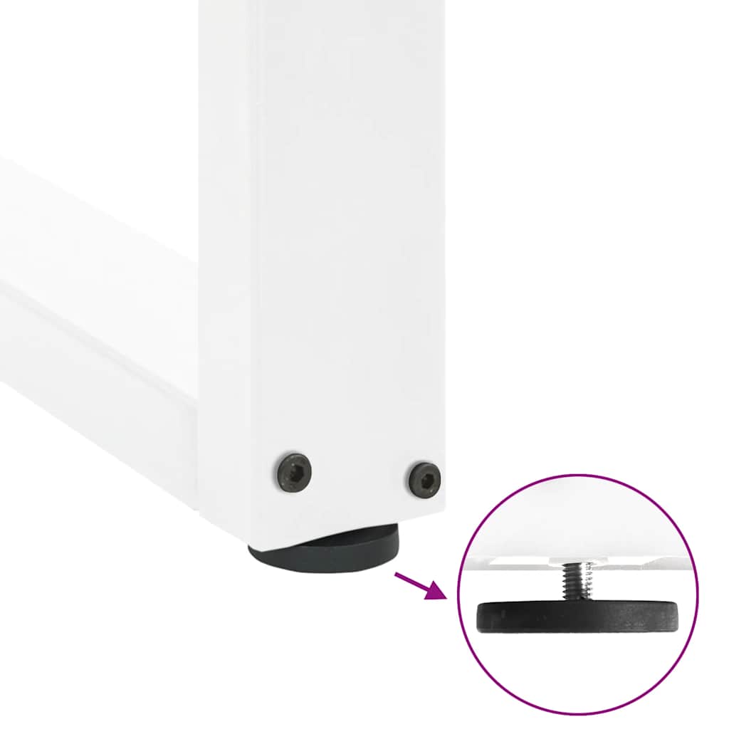 Salontafelpoten U-Vormig Staal Wit 2 50 x (42-43) cm