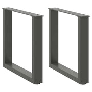 Coffee table legs 2 pcs U-shaped 50x(42-43) cm steel anthracite