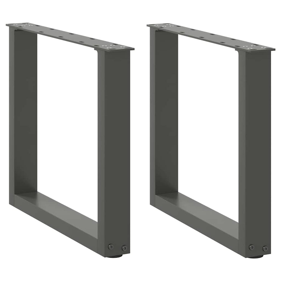 Salontafelpoten 2 st U-vormig 50x(42-43) cm staal antraciet
