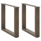 Tafelpoten U-vorm 50x42 cm staal naturel 2 stuks