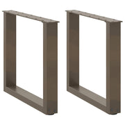 Tafelpoten U-vorm 50x42 cm staal naturel 2 stuks