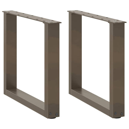 Salontafelpoten U-Vormig Staal Naturel 2 50 x (42-43) cm