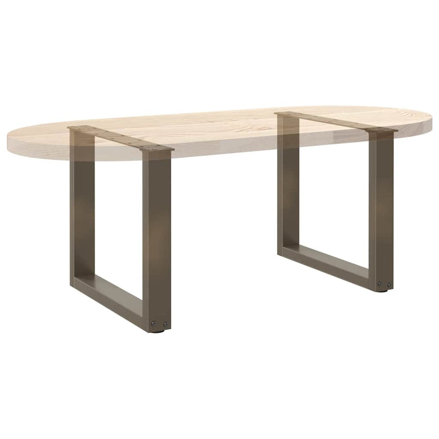 Salontafelpoten U-Vormig Staal Naturel 2 50 x (42-43) cm