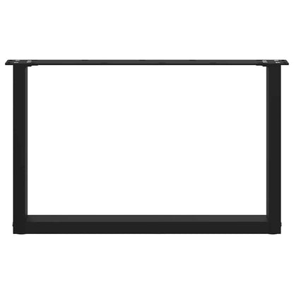Salontafelpoten 2 st U-vormig 60x(42-43) cm staal zwart