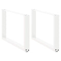 Salontafelpoten 2 st U-vormig 60x(42-43) cm staal wit