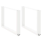 Salontafelpoten U-vorm 60x42 cm staal wit 2 stuks