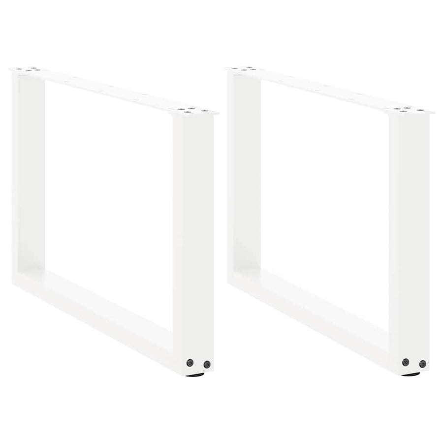 Salontafelpoten U-Vormig Staal Wit 2 60 x (42-43) cm