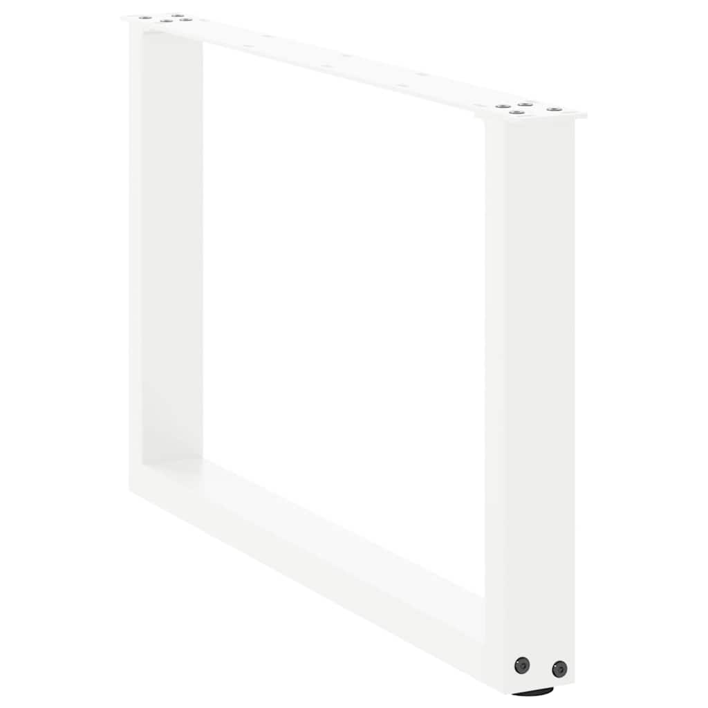 Salontafelpoten U-Vormig Staal Wit 2 60 x (42-43) cm