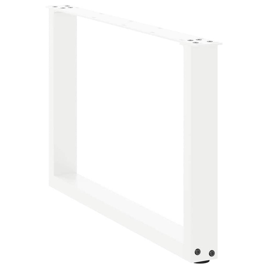 Salontafelpoten U-Vormig Staal Wit 2 60 x (42-43) cm