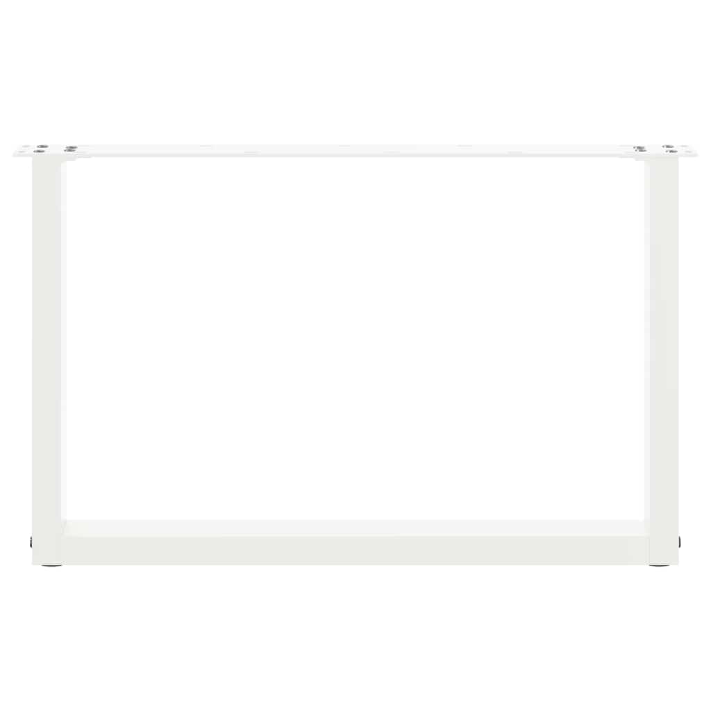 Salontafelpoten U-Vormig Staal Wit 2 60 x (42-43) cm