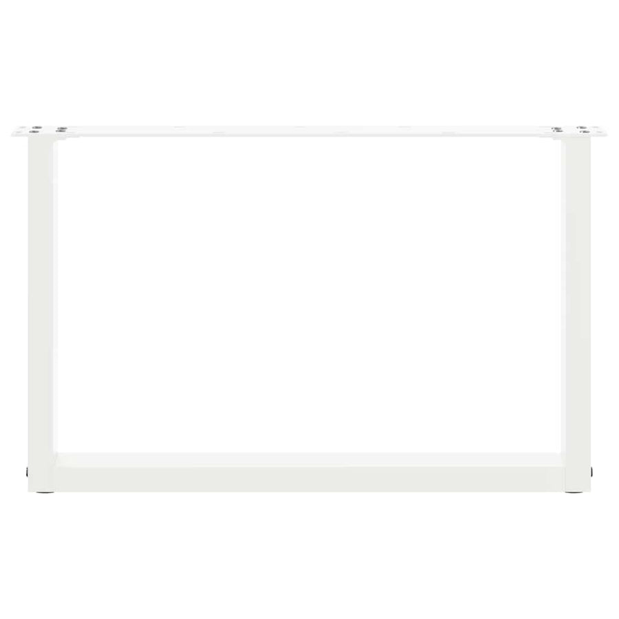 Salontafelpoten U-Vormig Staal Wit 2 60 x (42-43) cm