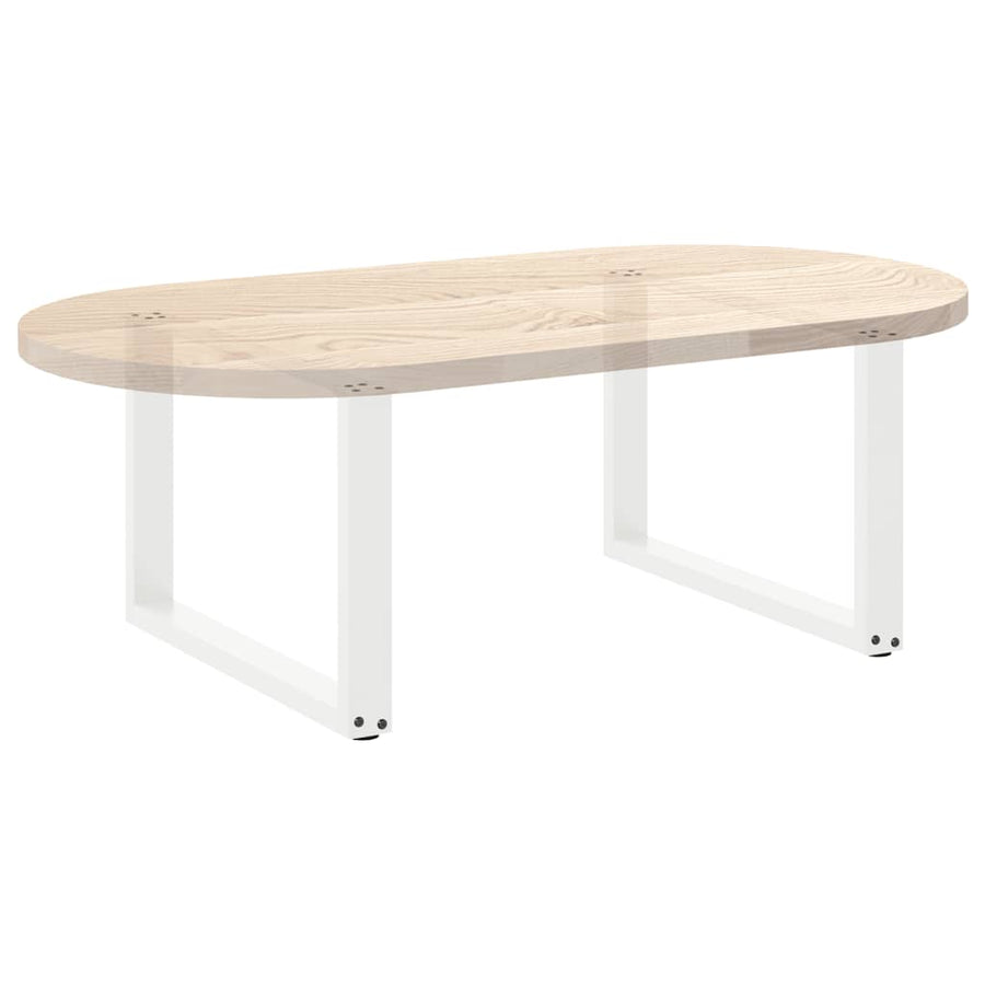 Salontafelpoten U-Vormig Staal Wit 2 60 x (42-43) cm