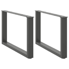 Salontafelpoten U-Vormig Staal Antraciet 2 60 x (42-43) cm