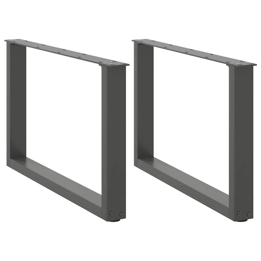 Salontafelpoten U-Vormig Staal Antraciet 2 60 x (42-43) cm