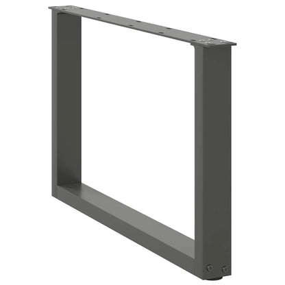 Salontafelpoten U-Vormig Staal Antraciet 2 60 x (42-43) cm