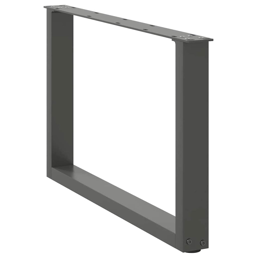 Salontafelpoten U-Vormig Staal Antraciet 2 60 x (42-43) cm