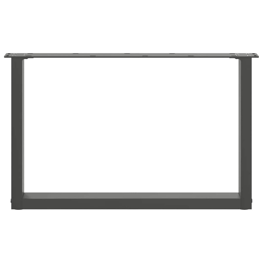 Salontafelpoten U-Vormig Staal Antraciet 2 60 x (42-43) cm