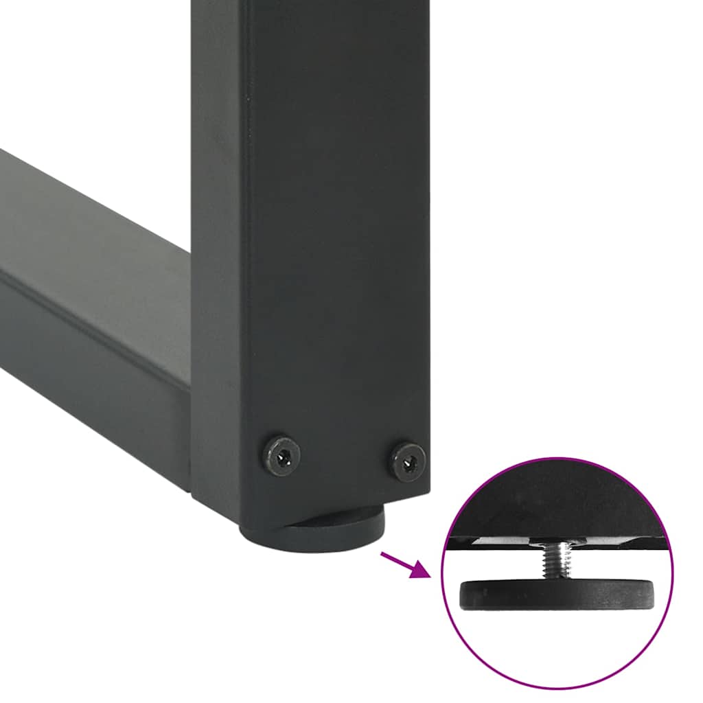 Salontafelpoten U-Vormig Staal Antraciet 2 60 x (42-43) cm