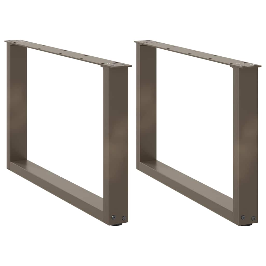Salontafelpoten U-Vormig Staal Naturel 2 60 x (42-43) cm