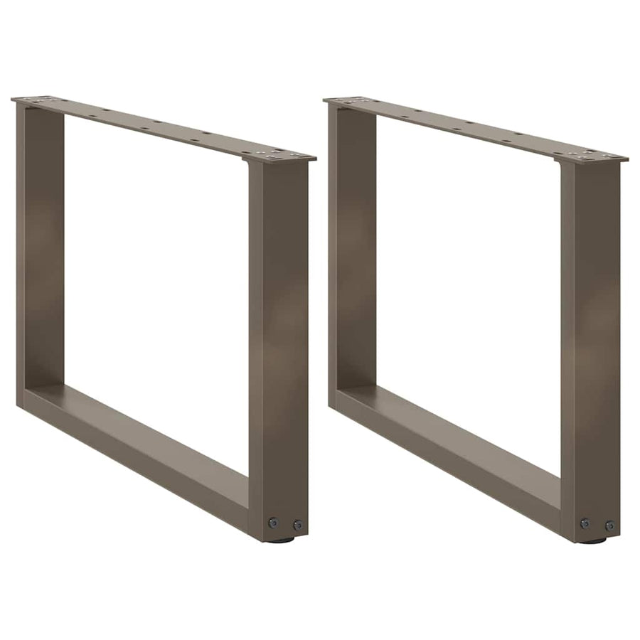 Salontafelpoten U-Vormig Staal Naturel 2 60 x (42-43) cm