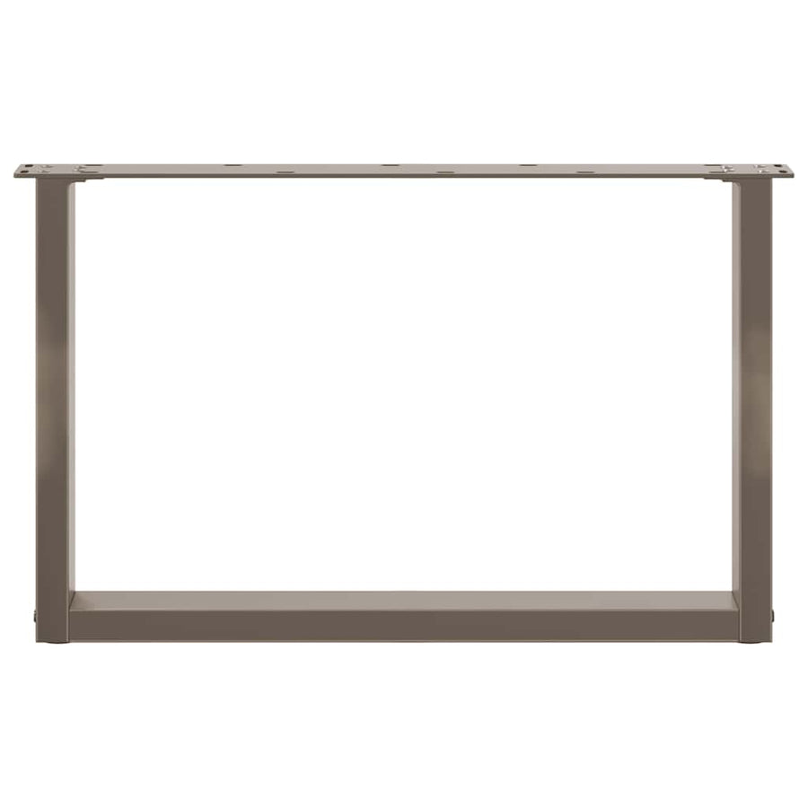 Salontafelpoten U-Vormig Staal Naturel 2 60 x (42-43) cm
