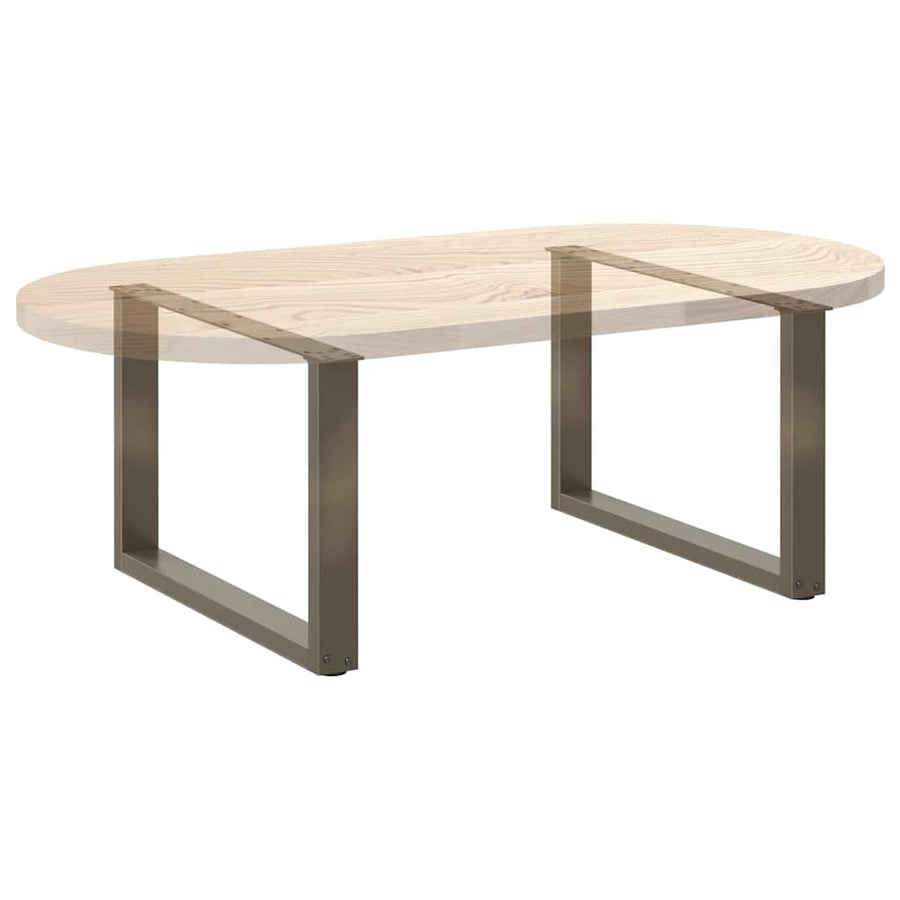 Salontafelpoten U-Vormig Staal Naturel 2 60 x (42-43) cm