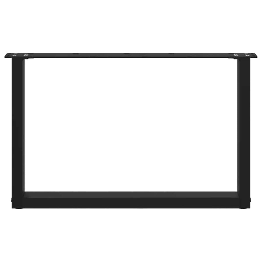 Salontafelpoten 2 st U-vormig 70x(42-43) cm staal zwart