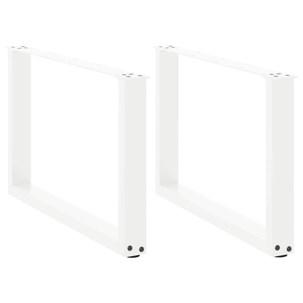Salontafelpoten U-Vormig Staal Wit 2 70 x (42-43) cm