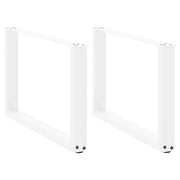 Salontafelpoten U-vorm 70x42 cm staal wit 2 stuks