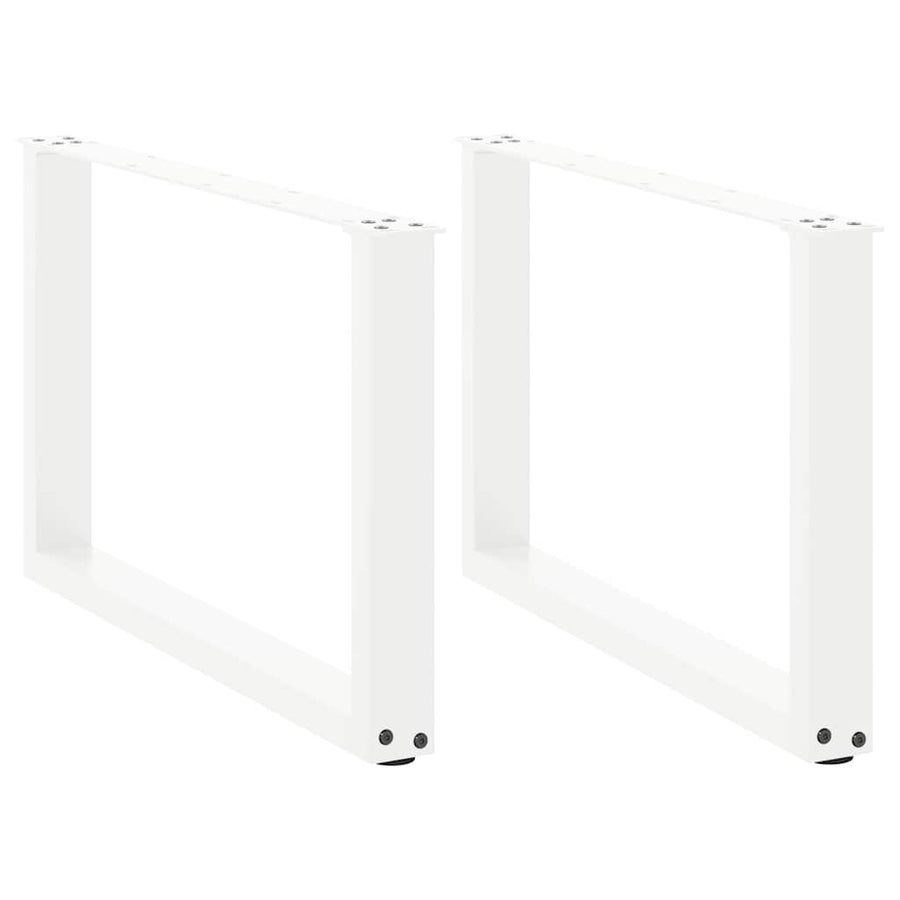 Salontafelpoten U-Vormig Staal Wit 2 70 x (42-43) cm