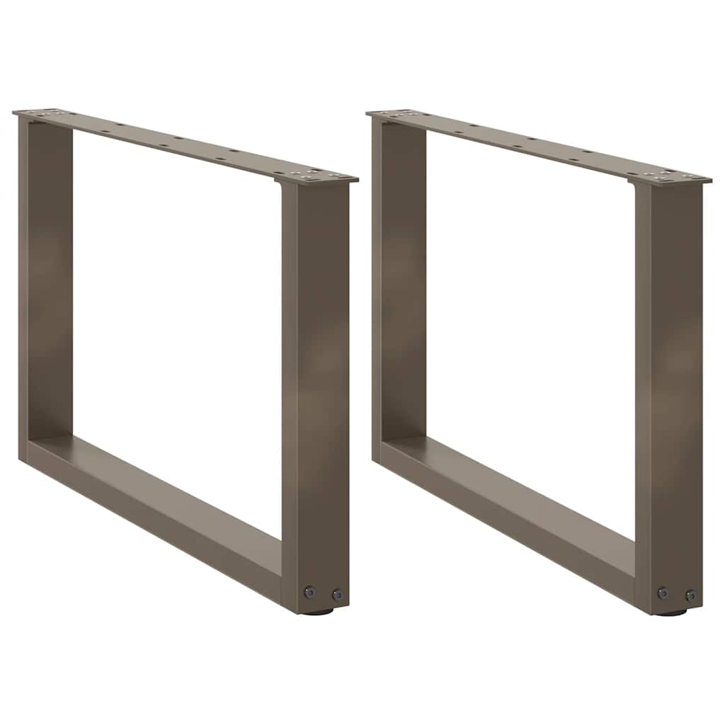 Salontafelpoten U-Vormig Staal Naturel 2 70 x (42-43) cm