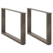 Tafelpoten U-vorm 2 stuks 70x42-43 cm staal naturel