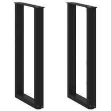Salontafelpoten 2 st U-vormig 28x(72-73) cm staal zwart