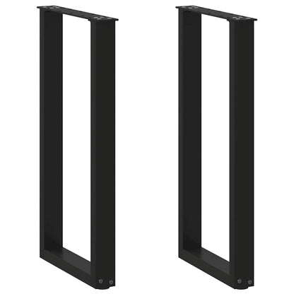 Salontafelpoten 2 st U-vormig 28x(72-73) cm staal zwart